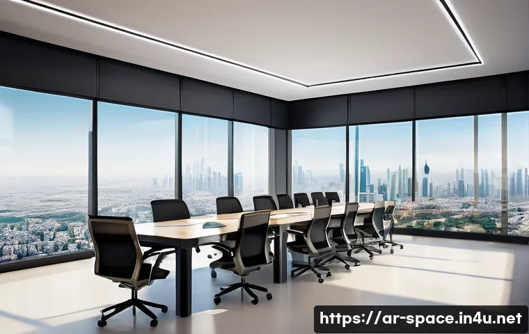 공간디자인 취업 면접 준비 팁 - A modern Arab architect presenting a professional portfolio in a sleek office environment, showcasin...